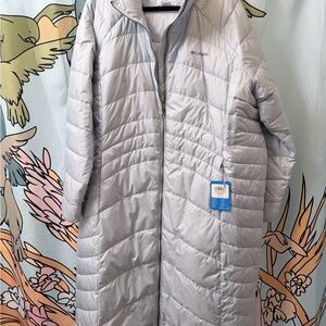 Columbia Women's Light Blue Long Puffer Coat